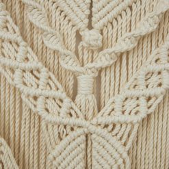 TDy Corners Macrame Wall Hanging For Gift And Home Decoration In Living Room, Bedroom, Nursery With Boho Style (100% Cotton, 22 inch W, 33 inch L, Wooden Stick Included)